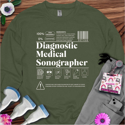 "Diagnostic Medical Sonographer Label" Sweatshirt