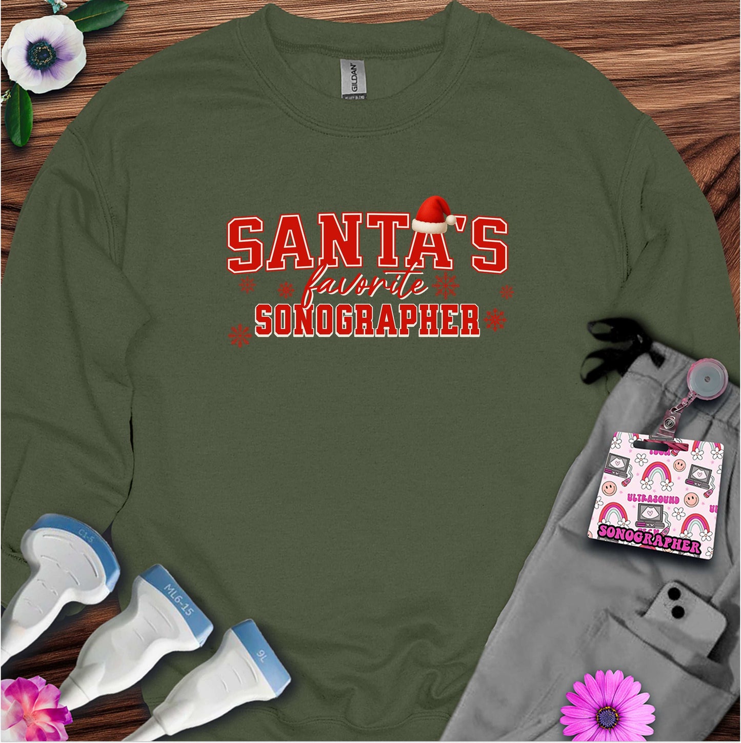 "Santa's Favorite Sonographer" Sweatshirt