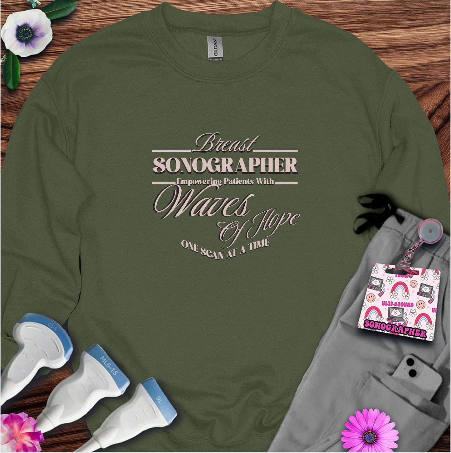 "Empowering Patients, Breast Sonographer" Sweatshirt