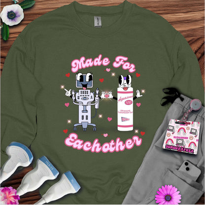 Made For Eachother Sonography Sweatshirt — Ultrasound Tech Valentine's Day Sweatshirt