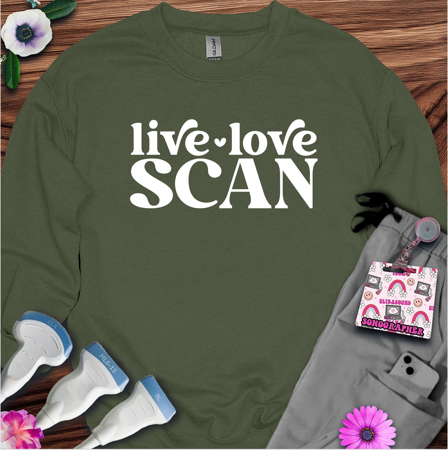 "Live, Love, Scan" Sweatshirt