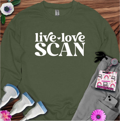 "Live, Love, Scan" Sweatshirt