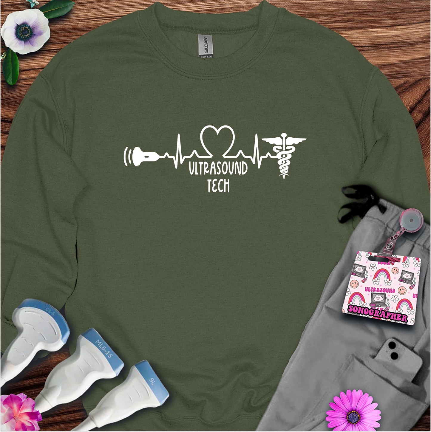 "Ultrasound Tech Heartbeat" Sweatshirt