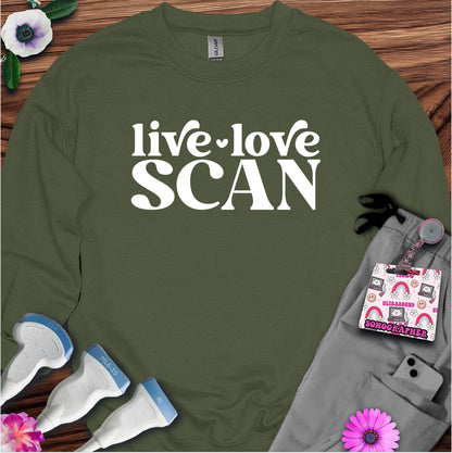 "Live, Love, Scan" Sweatshirt