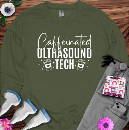 "Caffeinated Ultrasound Tech ☕"  Sweatshirt