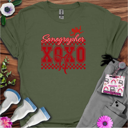 XOXO Sonography T-Shirt — Ultrasound Tech Valentine's Day Tee