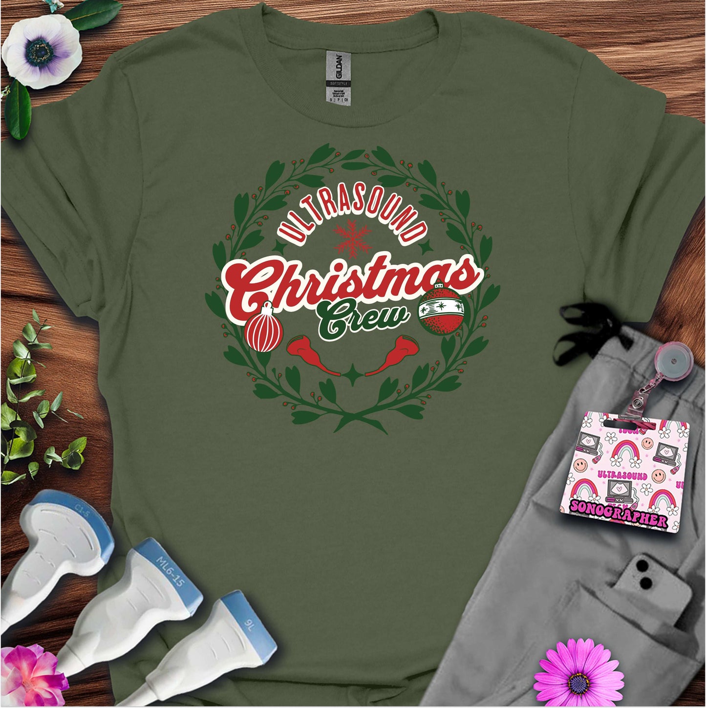 "Ultrasound Christmas Crew" T-shirt