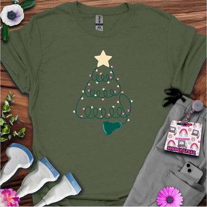 "Sonographer Christmas Tree" T-shirt