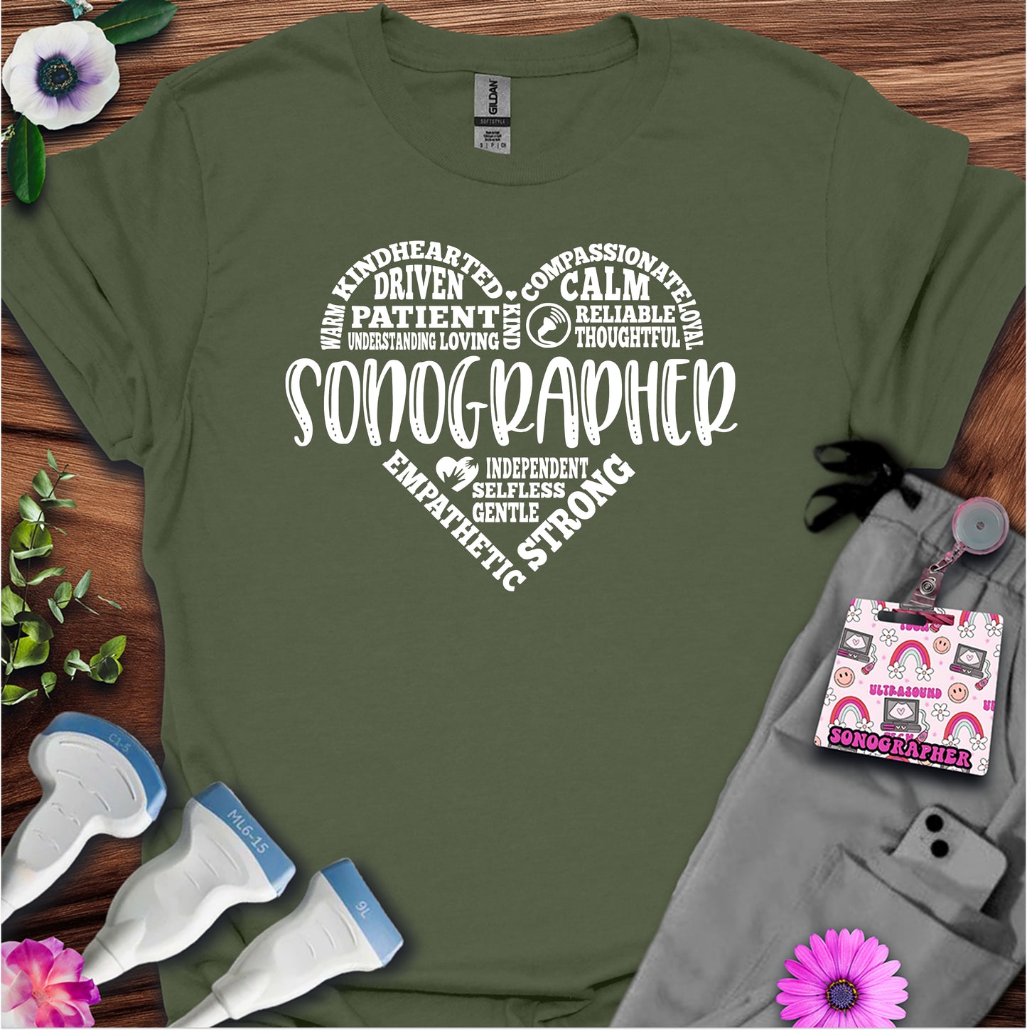 "Sonographer's Heart" T-shirt