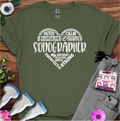 "Sonographer's Heart" T-shirt