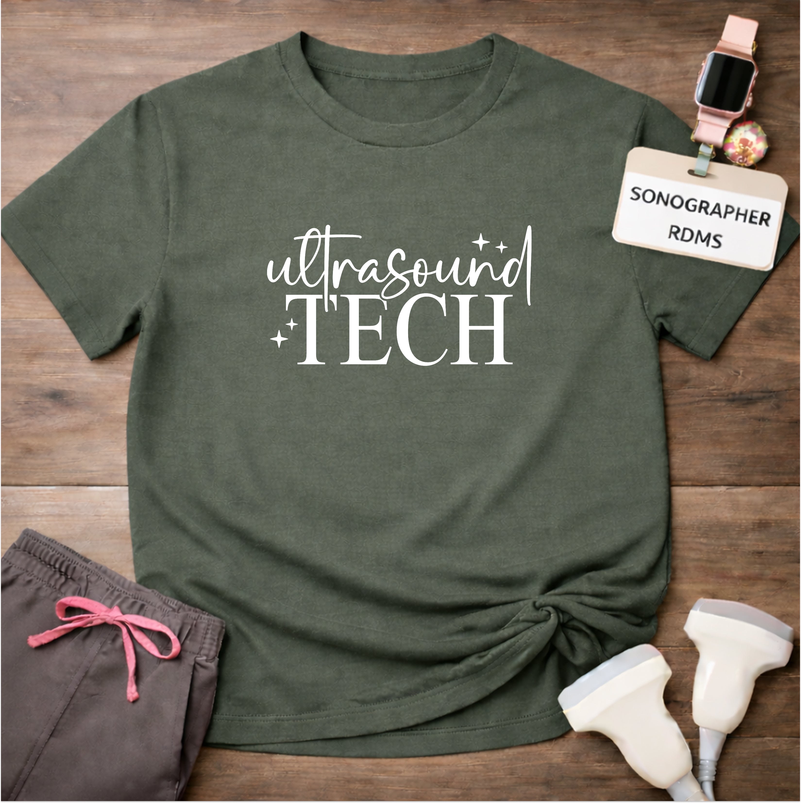 "Ultrasound Tech Sparkle" T-shirt