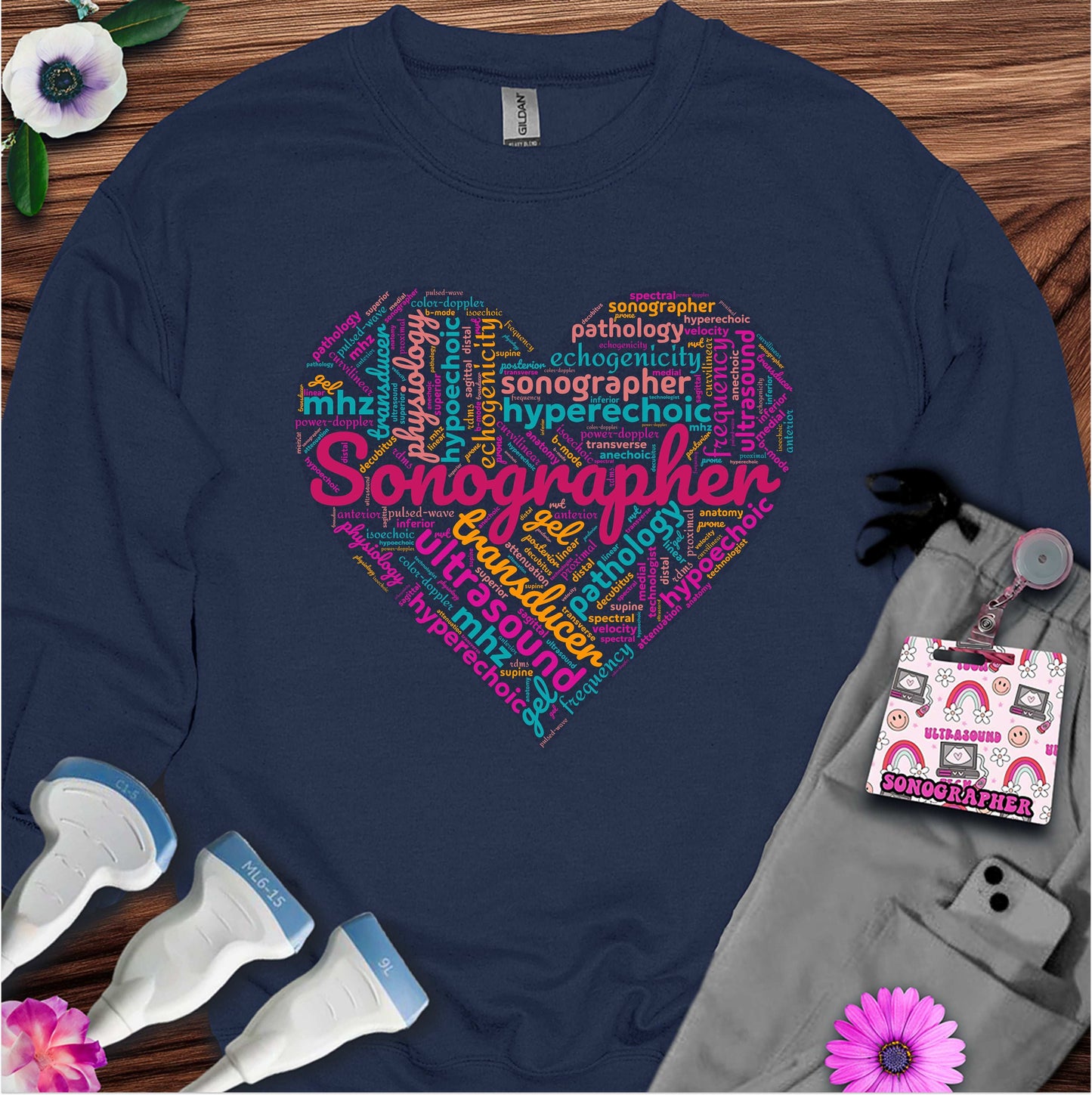 "Vibrant Sonographer Heart" Sweatshirt