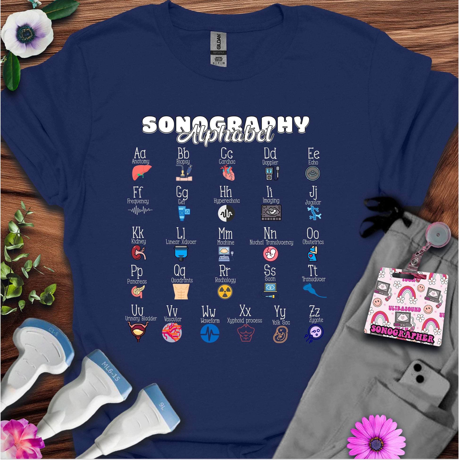 "Sonography Alphabet" T-Shirt