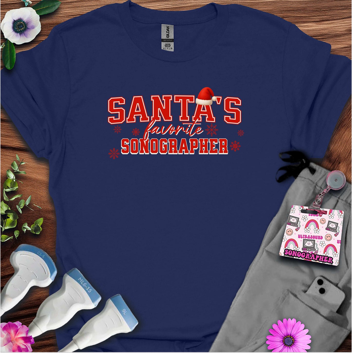 "Santa's Favorite Sonographer" T-shirt