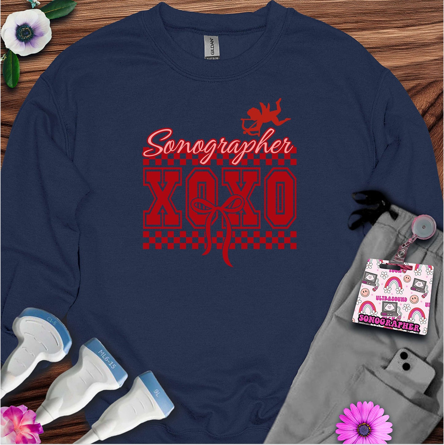XOXO Sonography Sweatshirt — Ultrasound Tech Valentine's Day Sweatshirt