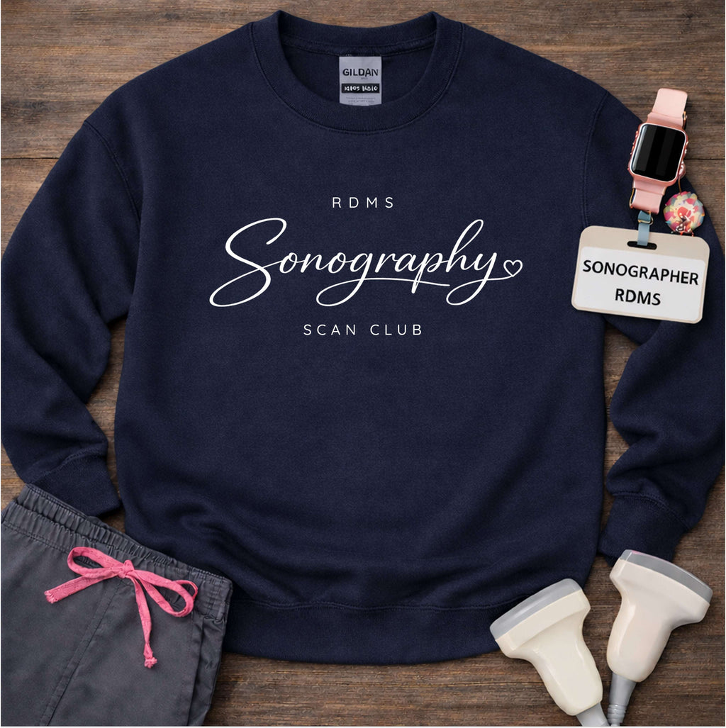 Elegant Script Scan Club Sweatshirt