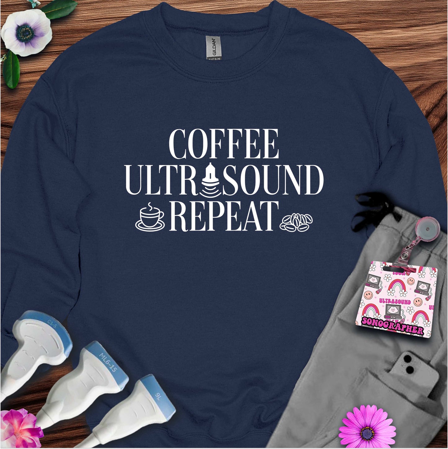 "Coffee Ultrasound Repeat ☕" Sweatshirt