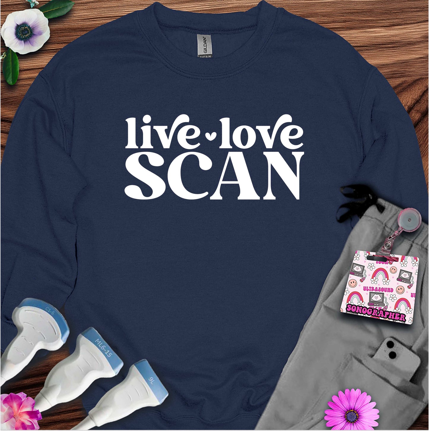 "Live, Love, Scan" Sweatshirt