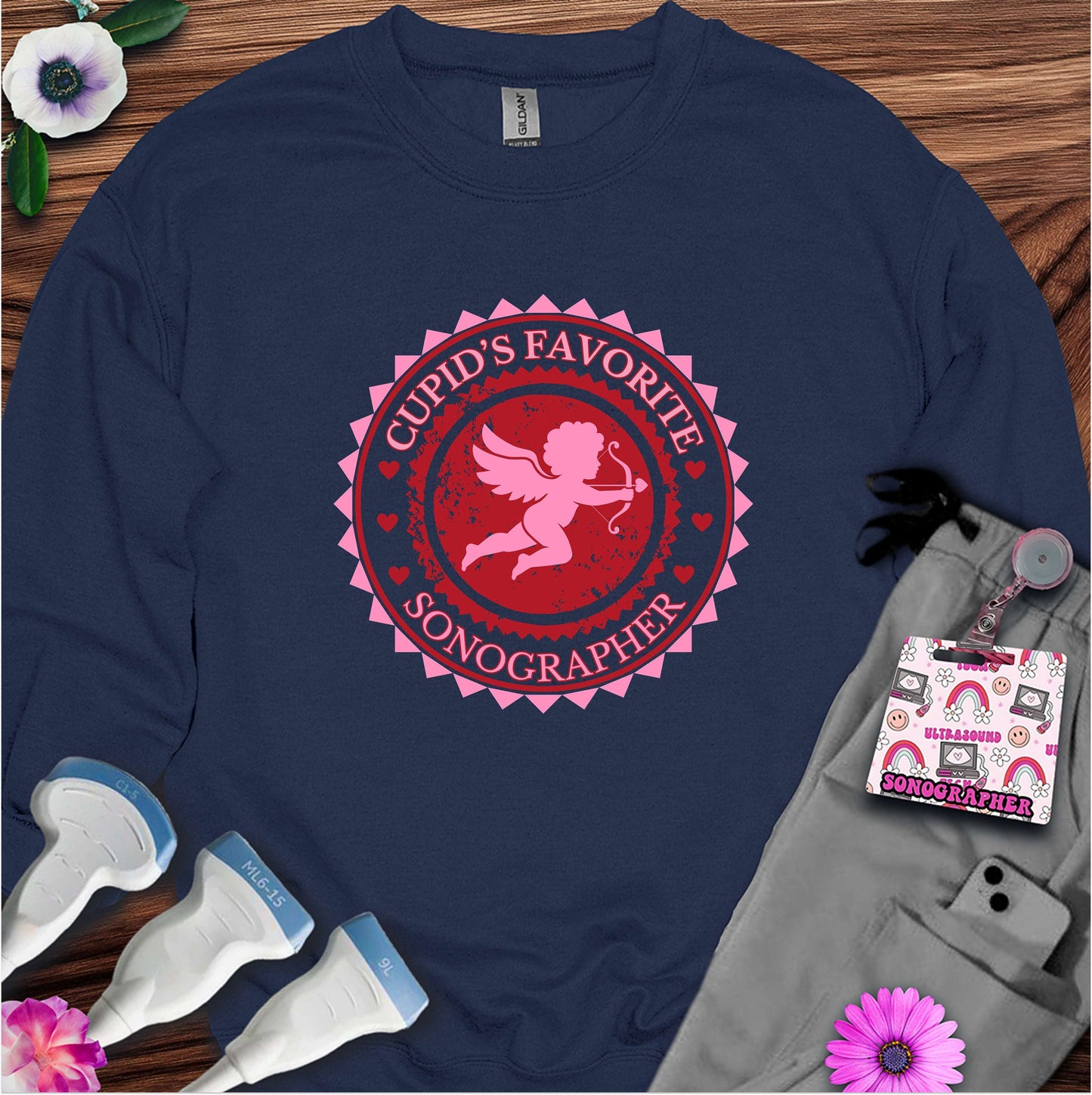 Cupid's Favorite Sonographer Sweatshirt — Ultrasound Tech Valentine's Day Sweatshirt