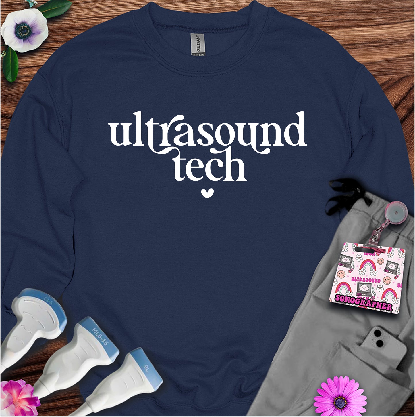 "Ultrasound Tech Heart" Sweatshirt
