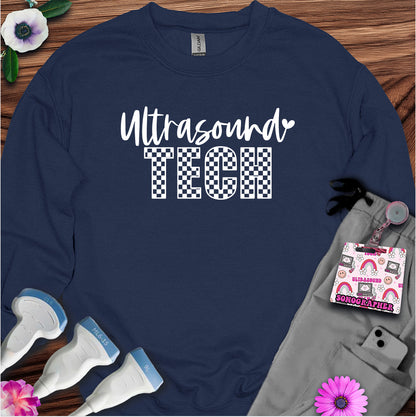 "Checkered Ultrasound Tech" Sweatshirt