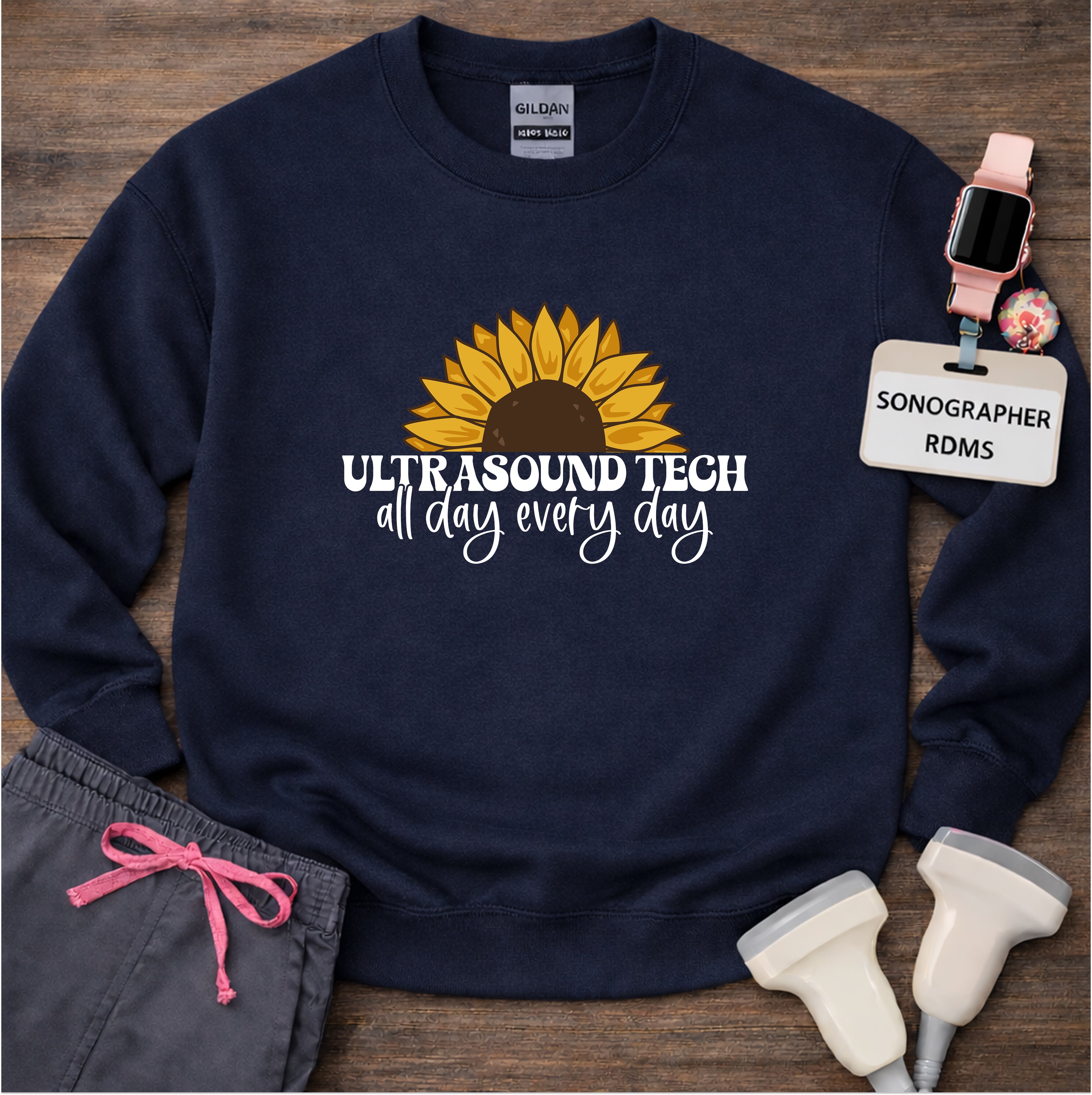 "Ultrasound Tech Sunflower" 🌻 Sweatshirt