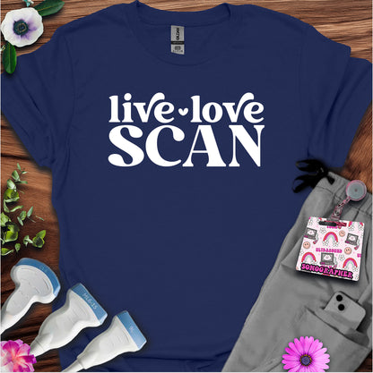 "Live, Love, Scan" T-shirt