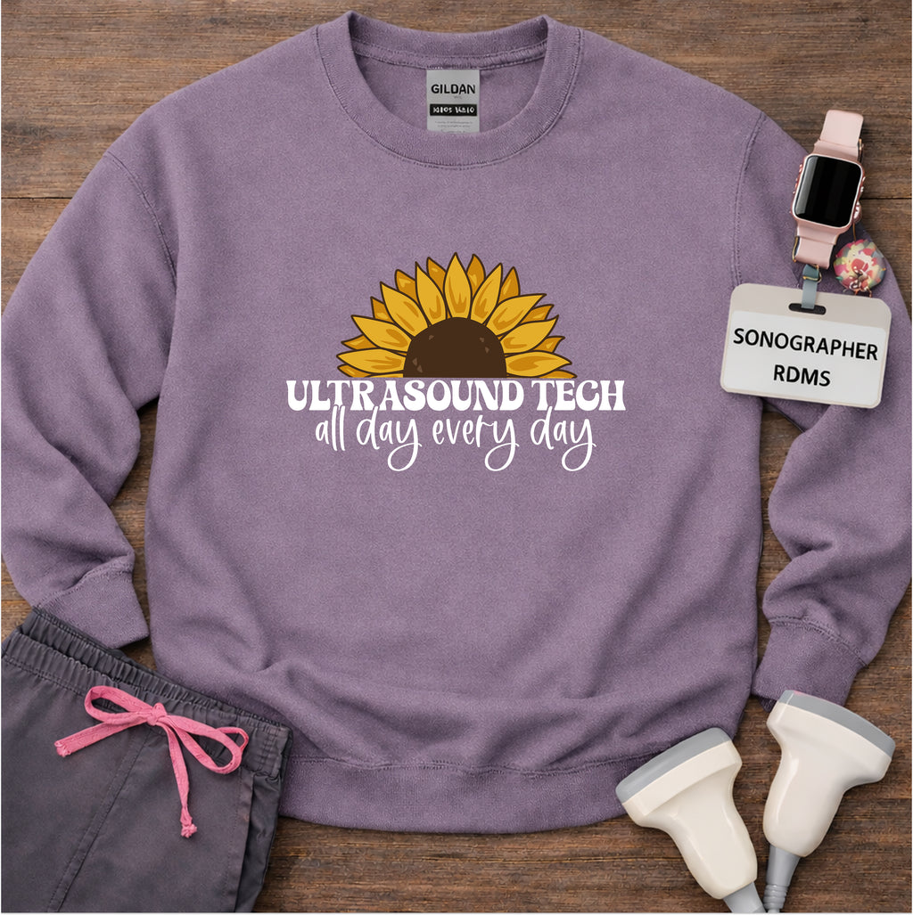 "Ultrasound Tech Sunflower" 🌻 Sweatshirt