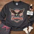 Dark gray sweatshirt with 'Proud to be a Sonographer' design for ultrasound techs.