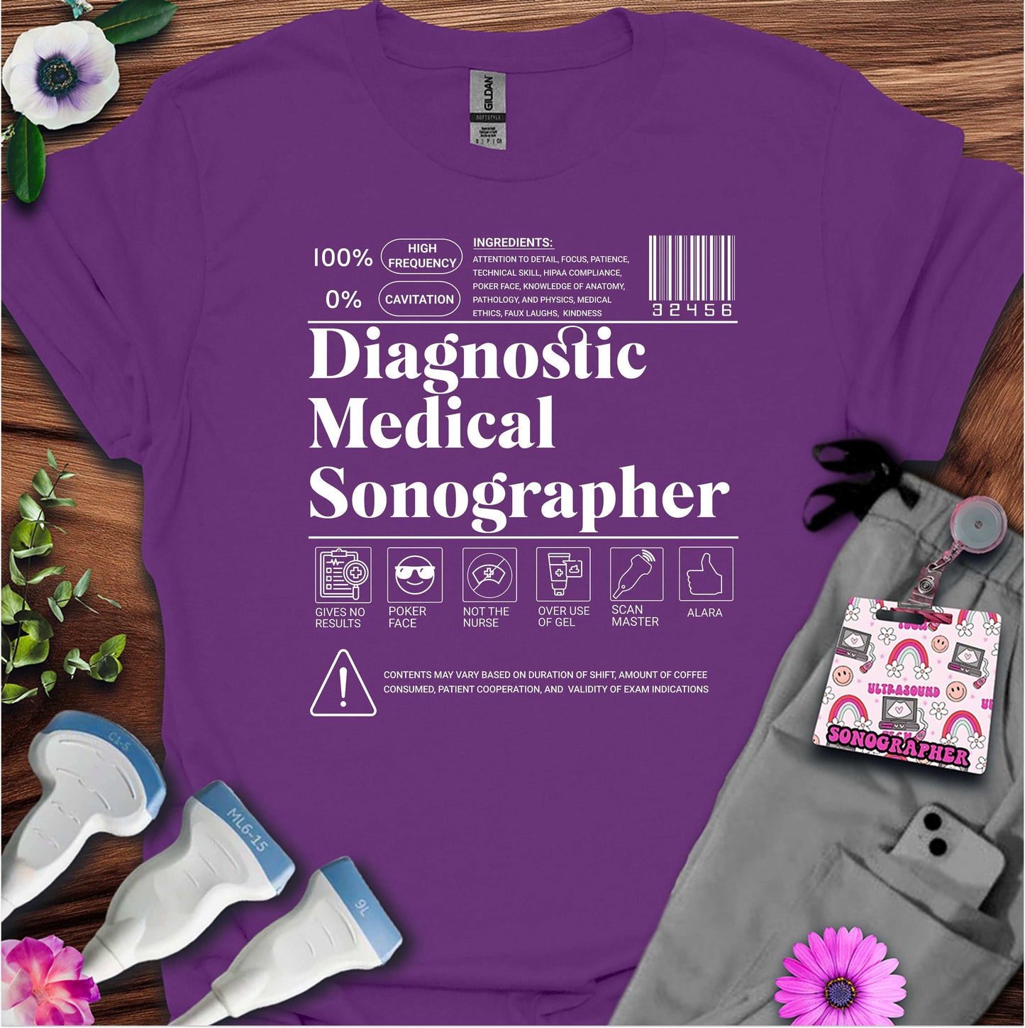 "Diagnostic Medical Sonographer Label" T-Shirt