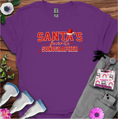 "Santa's Favorite Sonographer" T-shirt