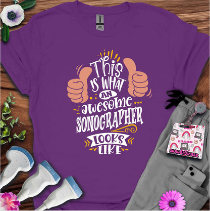 "Awesome Sonographer" T-shirt