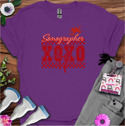 XOXO Sonography T-Shirt — Ultrasound Tech Valentine's Day Tee