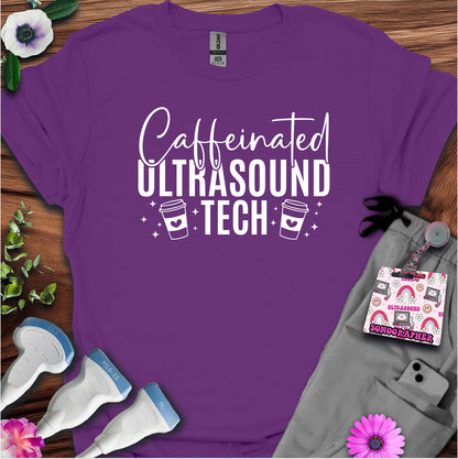 "Caffeinated Ultrasound Tech ☕" T-Shirt