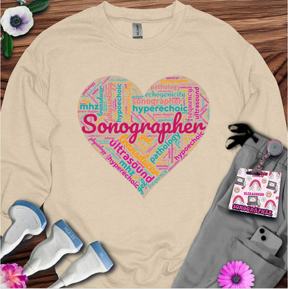 "Vibrant Sonographer Heart" Sweatshirt