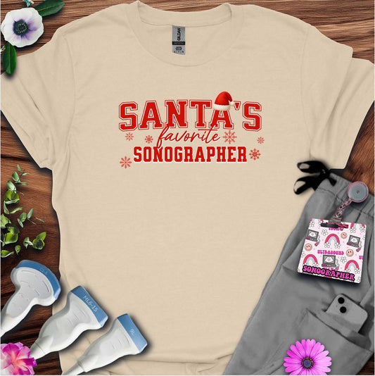 "Santa's Favorite Sonographer" T-shirt