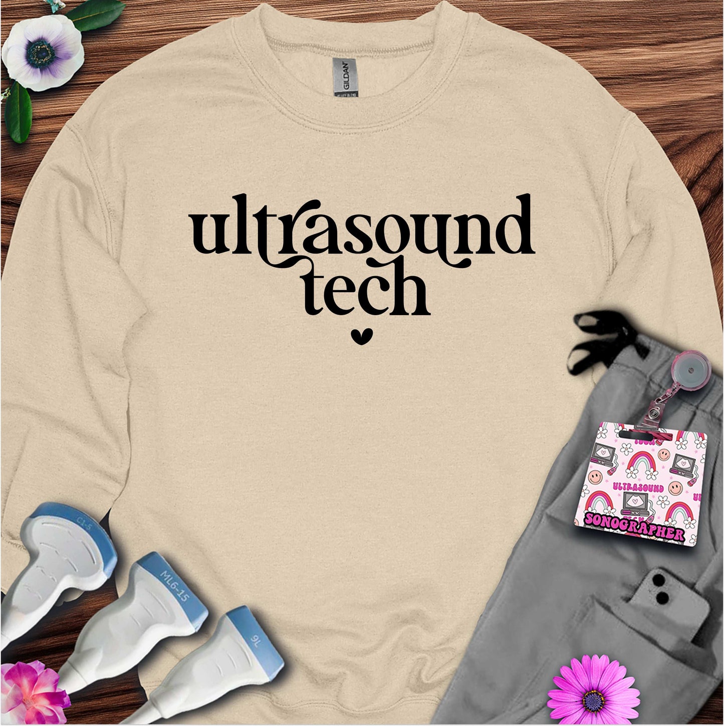 "Ultrasound Tech Heart" Sweatshirt