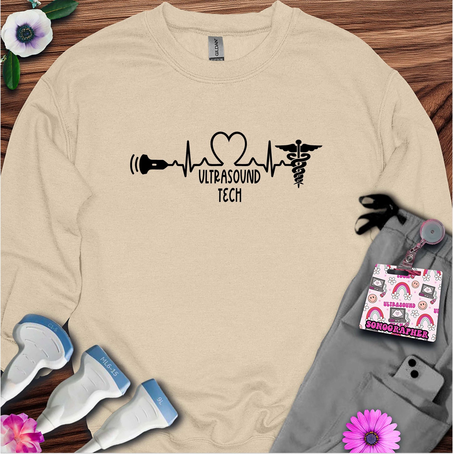 "Ultrasound Tech Heartbeat" Sweatshirt