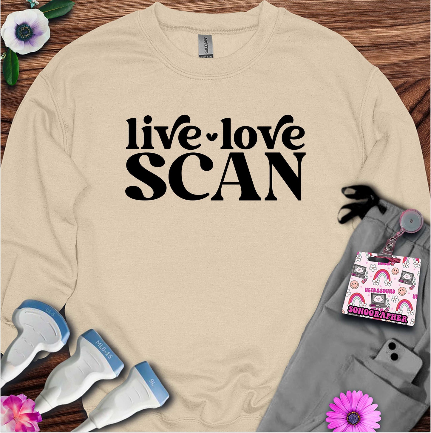"Live, Love, Scan" Sweatshirt