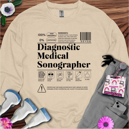 "Diagnostic Medical Sonographer Label" Sweatshirt