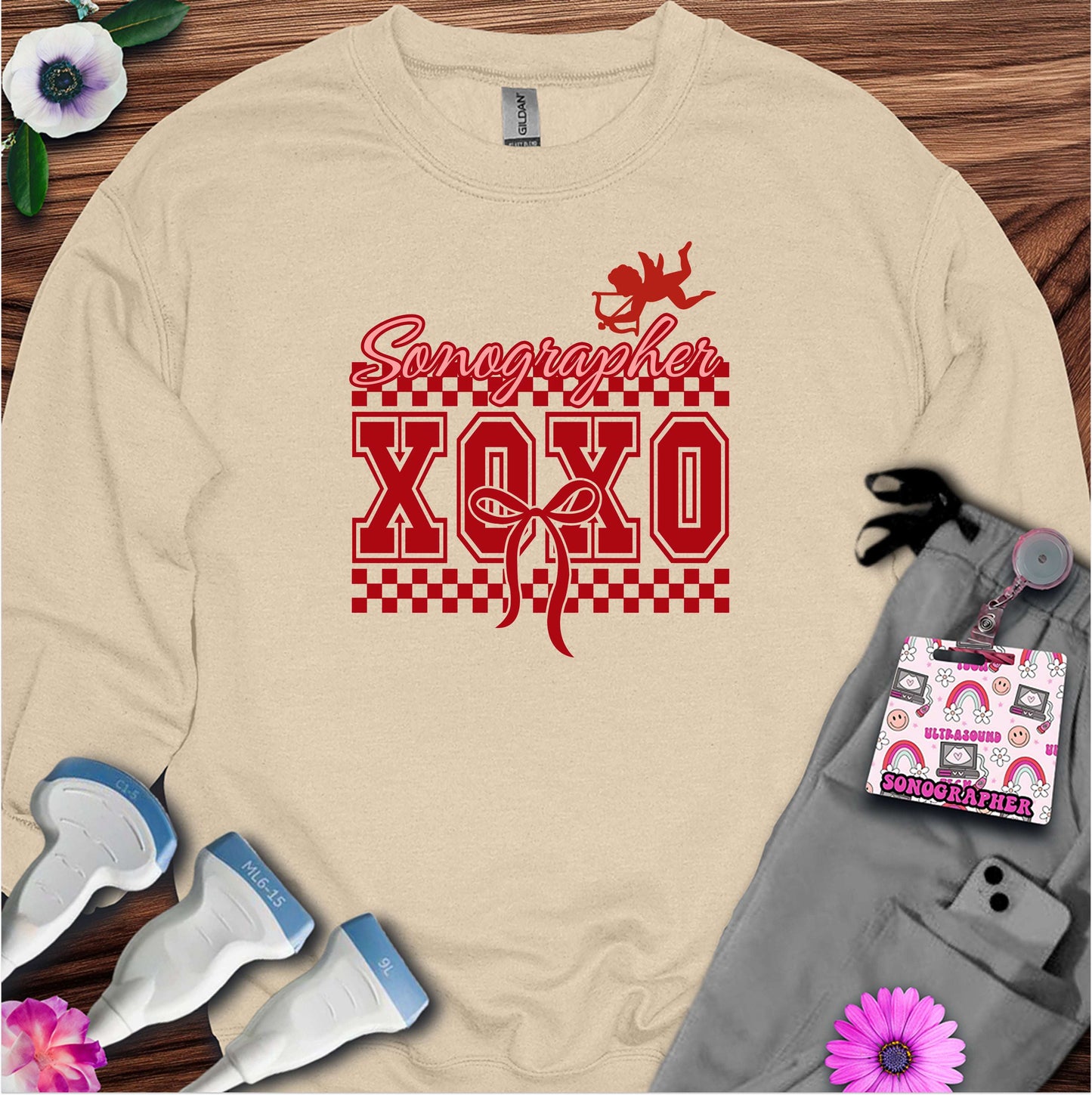 XOXO Sonography Sweatshirt — Ultrasound Tech Valentine's Day Sweatshirt