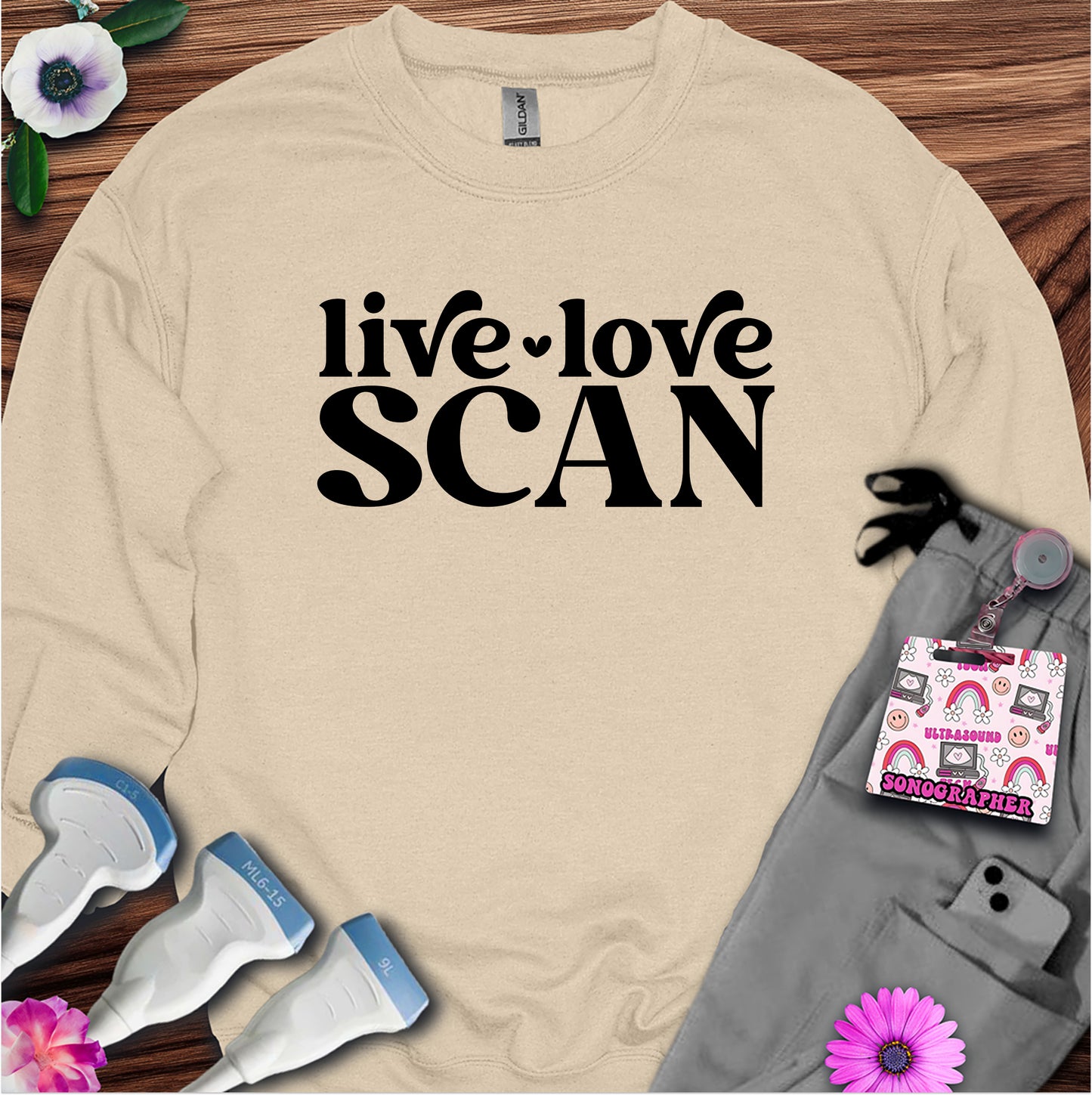"Live, Love, Scan" Sweatshirt