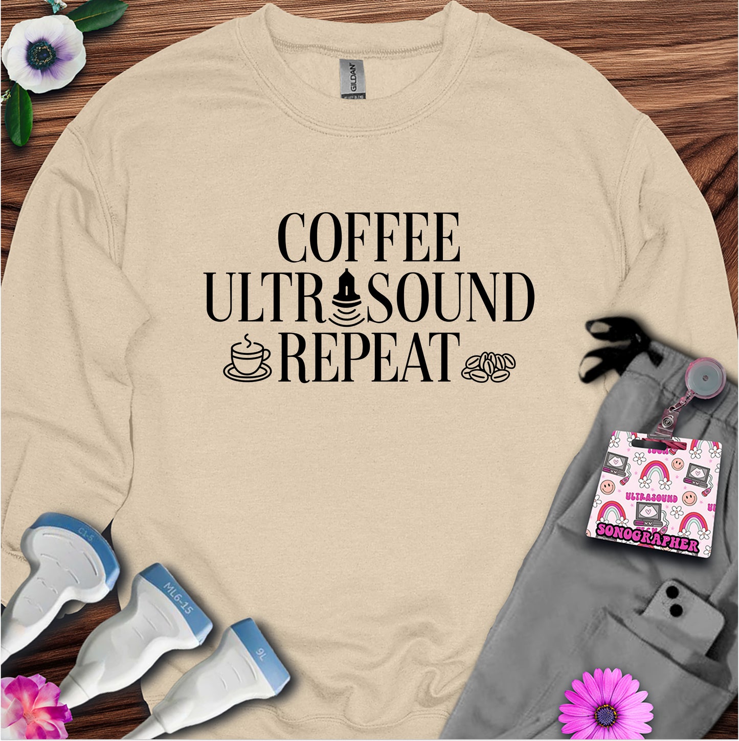 "Coffee Ultrasound Repeat ☕" Sweatshirt