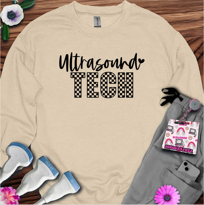 "Checkered Ultrasound Tech" Sweatshirt
