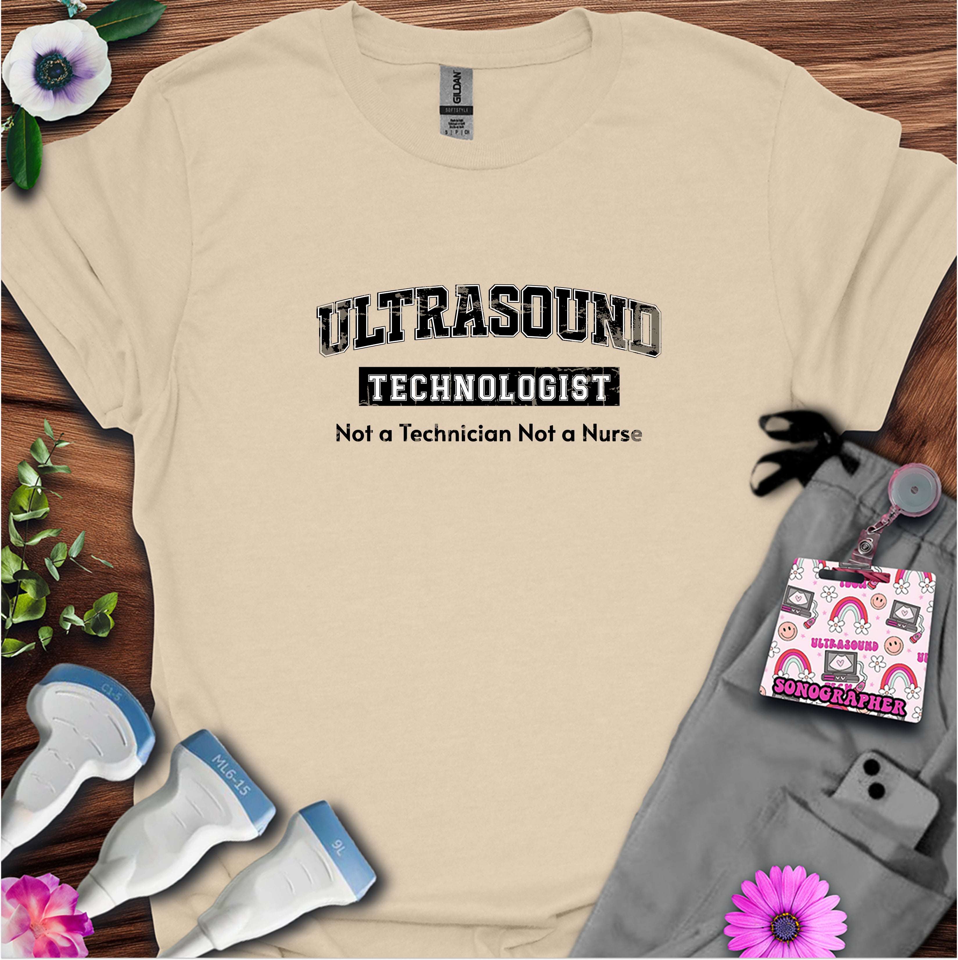 "Ultrasound Technologist, Not a Technician" T-shirt