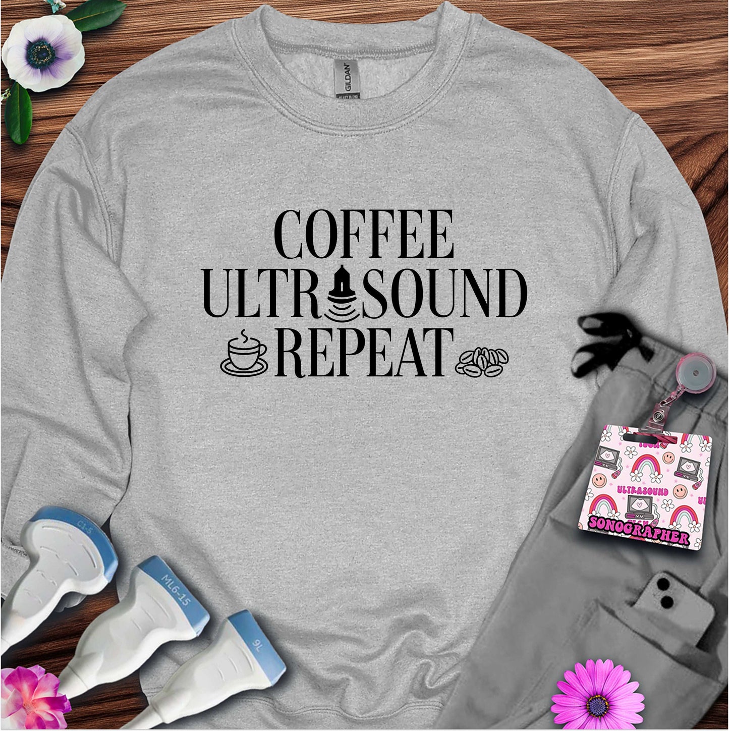 "Coffee Ultrasound Repeat ☕" Sweatshirt