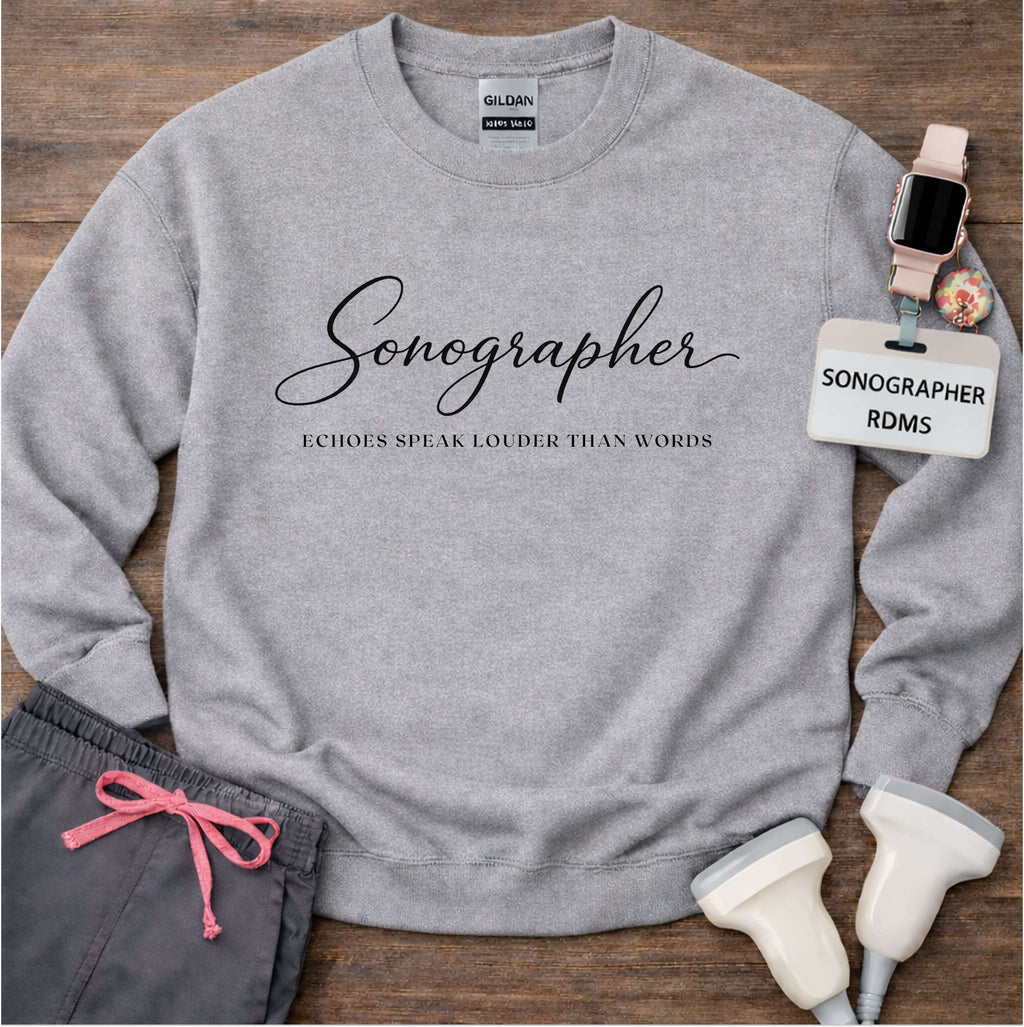 Echoes Speak Elegant Script Sweatshirt