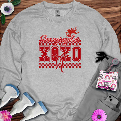 XOXO Sonography Sweatshirt — Ultrasound Tech Valentine's Day Sweatshirt