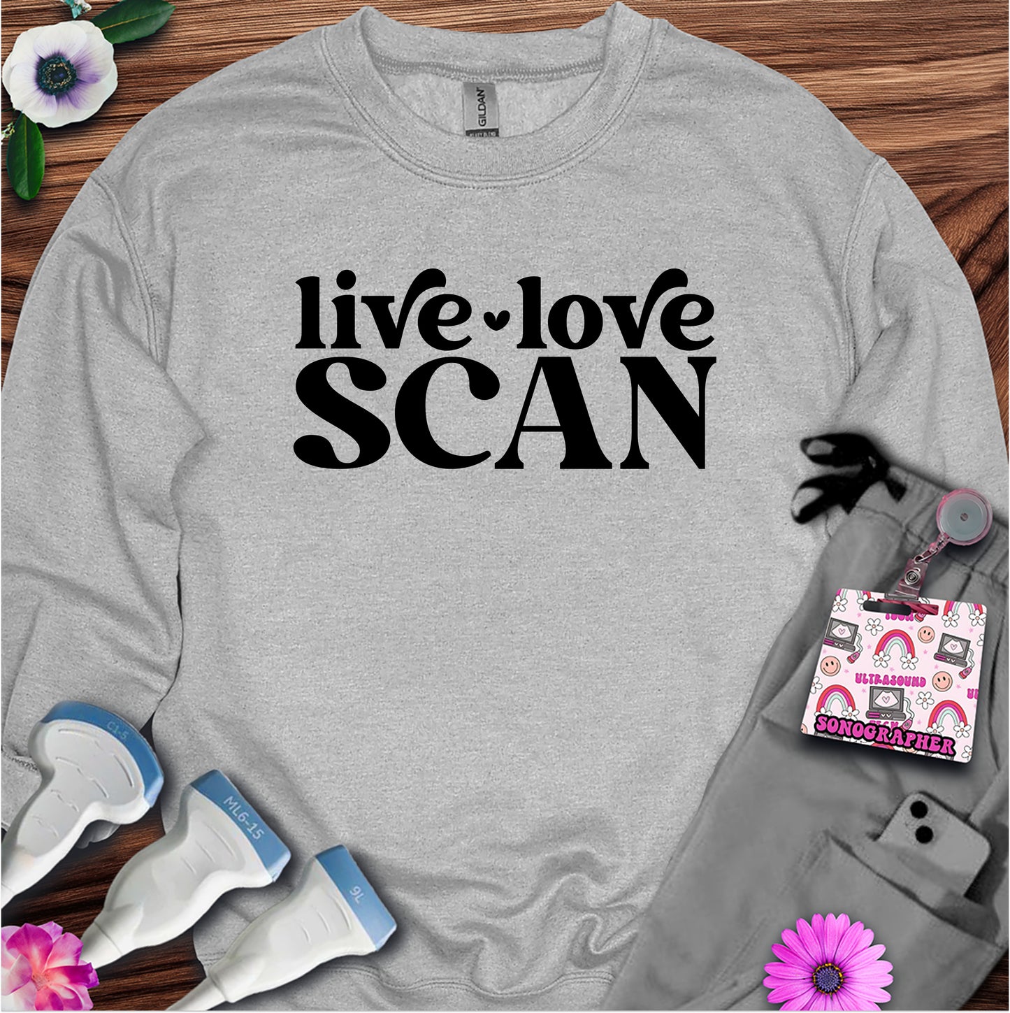 "Live, Love, Scan" Sweatshirt