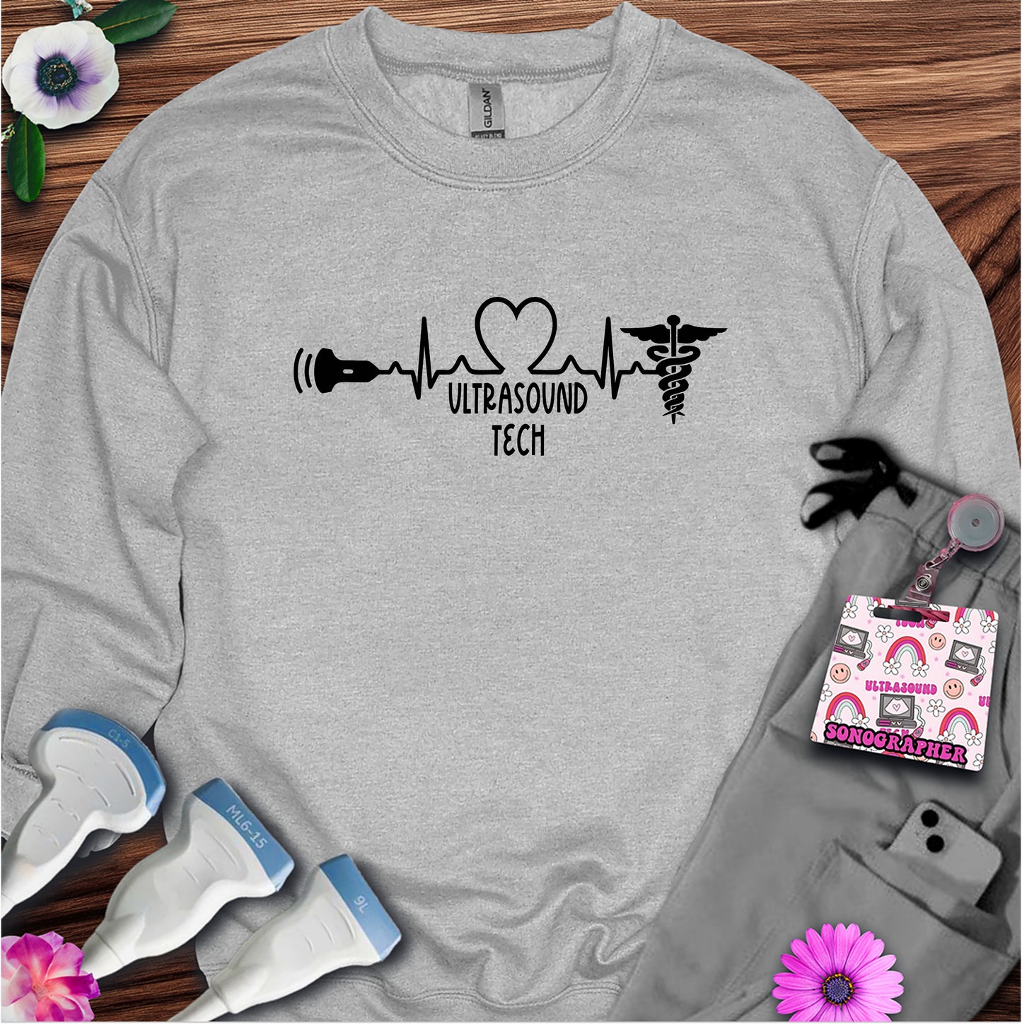 "Ultrasound Tech Heartbeat" Sweatshirt